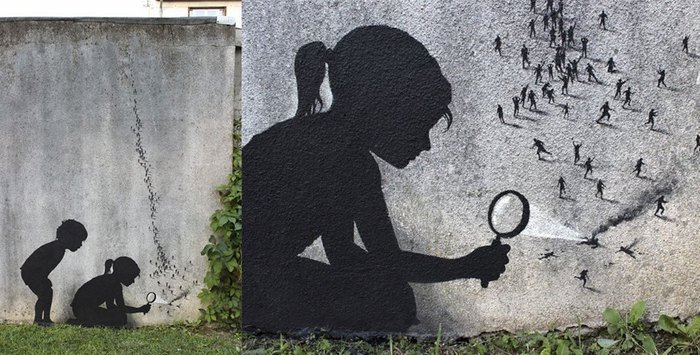 Трафарет стрит арт для стен