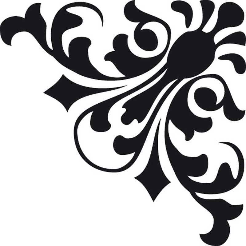 Угловые трафареты для декора