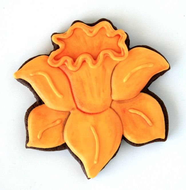 Трафарет тюльпана для пряников