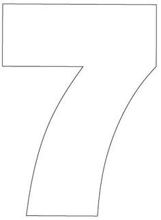 Цифра 7 макет