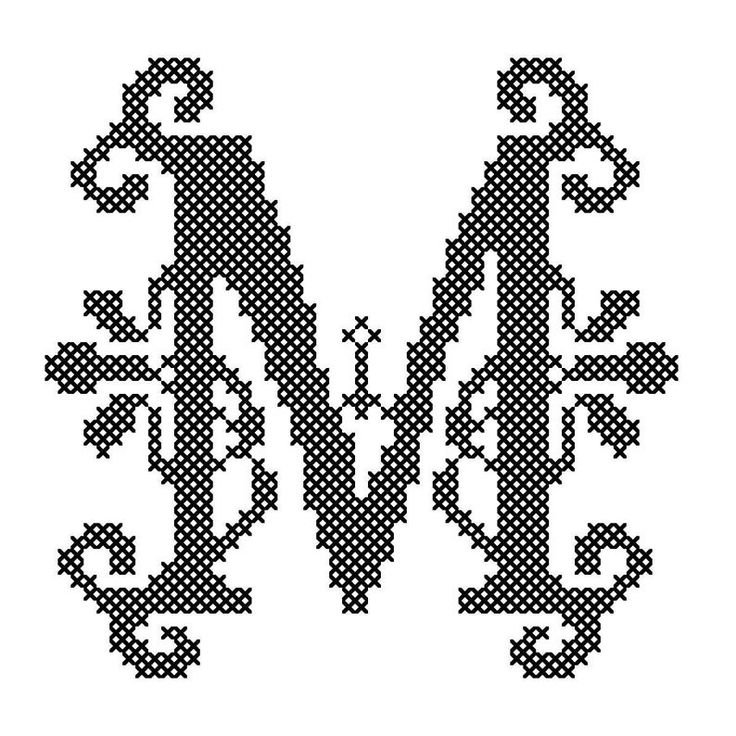 Вышитая буква м