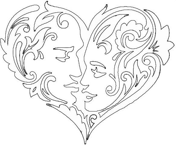 Трафареты на день Святого Валентина