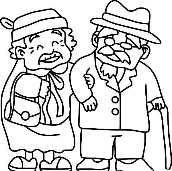 Раскраска дедушка