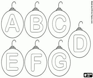 Новогодние шарики с буквами