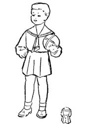 Мальчик в матроске раскраска