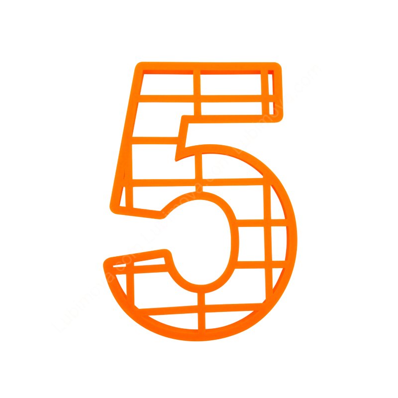 Цифра 5 трафарет