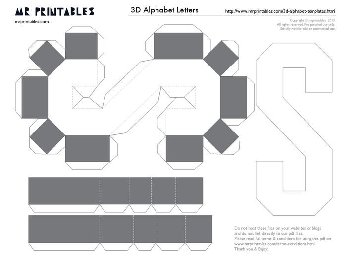Объемные буквы макет