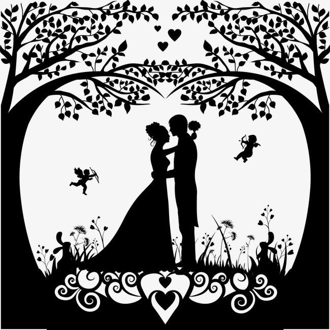 Силуэты влюбленных