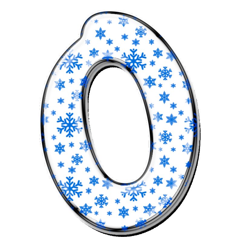 Красивые буквы со снежинками