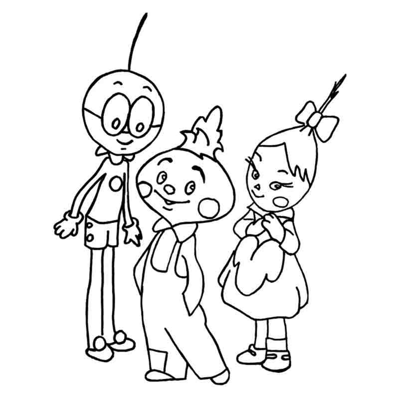 Чиполлино. Раскраска