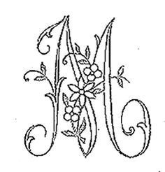 Трафареты букв для вышивки гладью