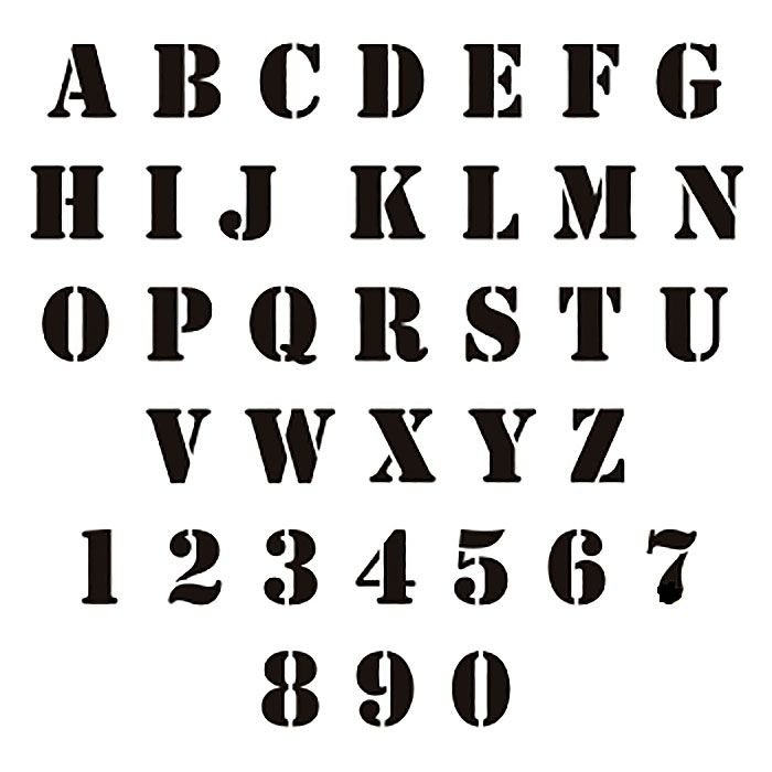 Образец трафарета букв