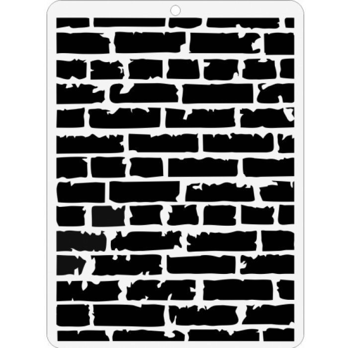 Кирпичная стена трафарет