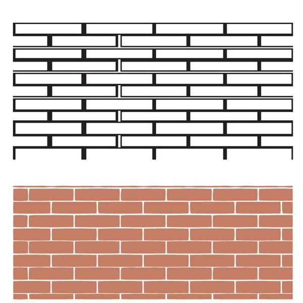 Трафарет кирпичной кладки