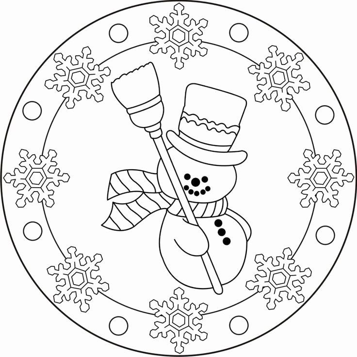 Снеговик раскраска для малышей