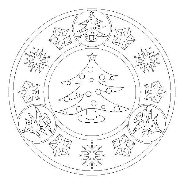 Зимние мандалы для детей раскраски