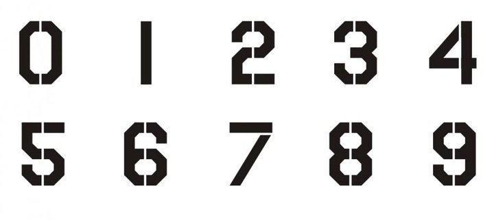 Трафареты цифр для покраски