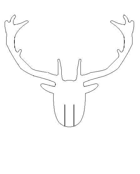Трафареты сборного оленя