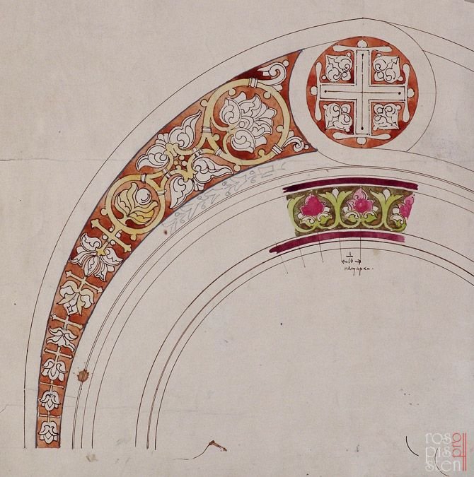 Роспись храма Виноградная лоза