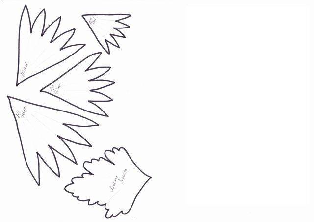 Гвоздики из бумаги шаблон