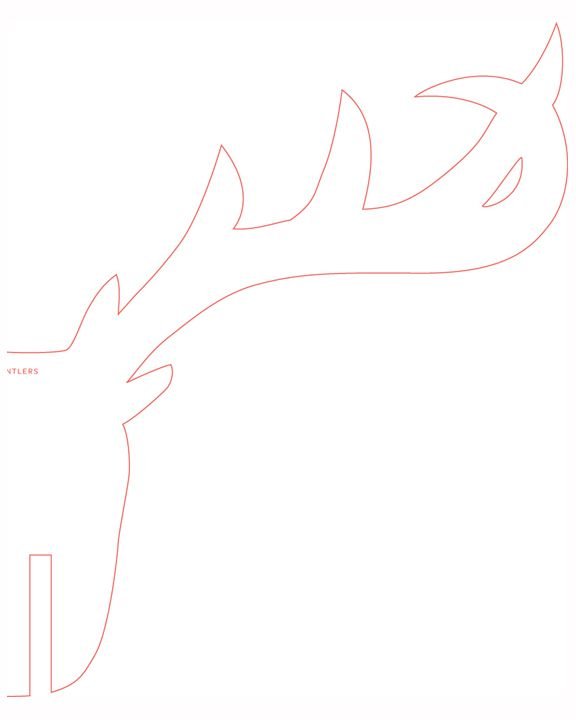 Олень из картона шаблоны для вырезания