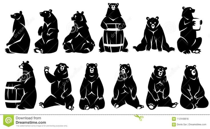 Стилизованное изображение медведя