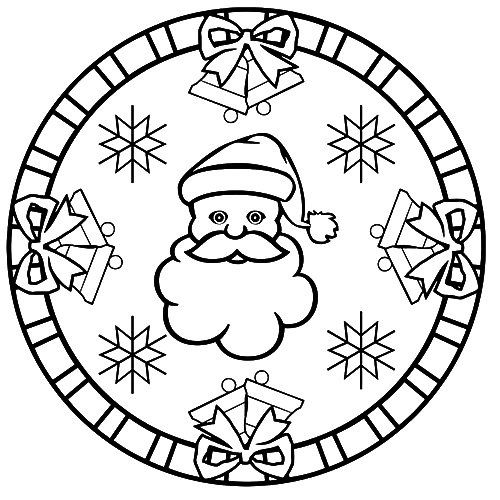 Раскраска Мандала новый год