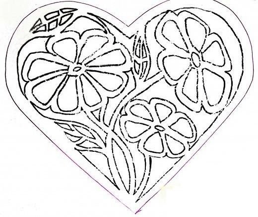 Вытынанки на окна сердечки