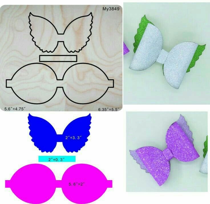 Бант из фоамирана шаблон