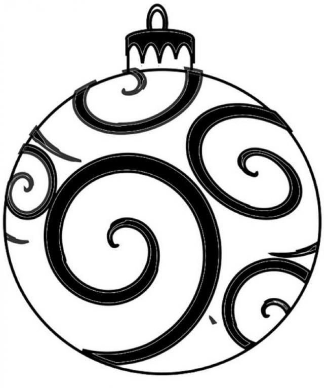 Новогодние шары трафарет