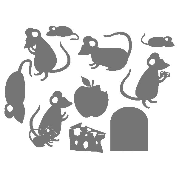 Мышь трафарет