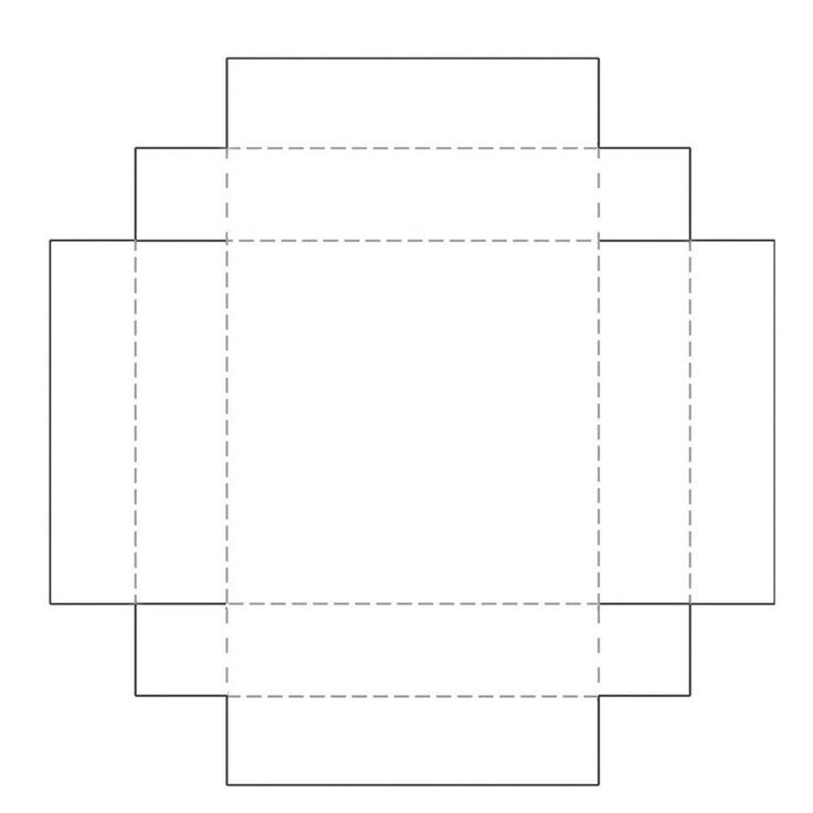 Развёртка коробки без крышки