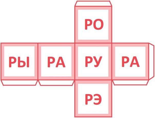 Кубики со слогами