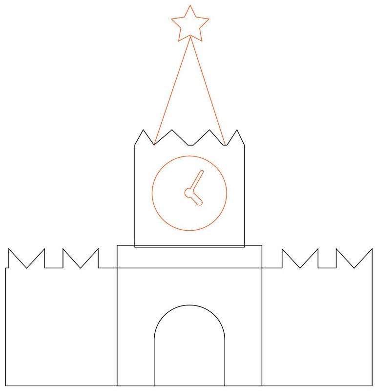 Спасская башня Кремля для детей