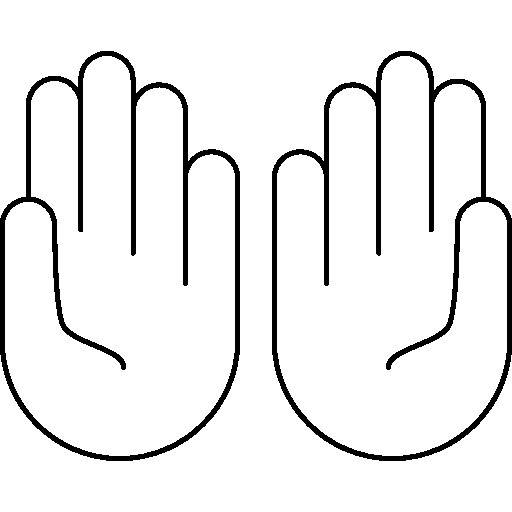 Трафарет ладони