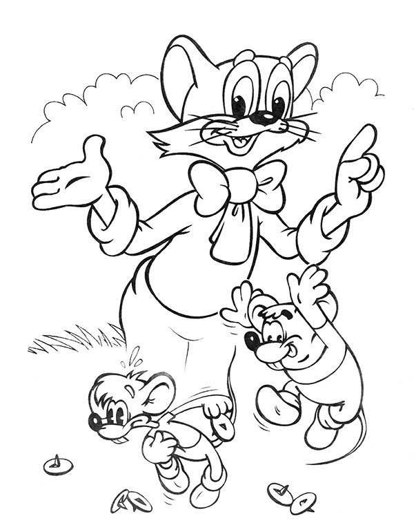 Кот Леопольд раскраска для детей