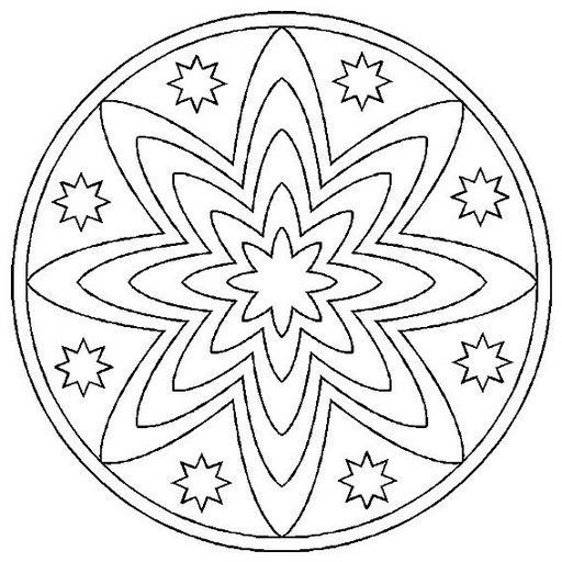 Зимние мандалы для детей раскраски