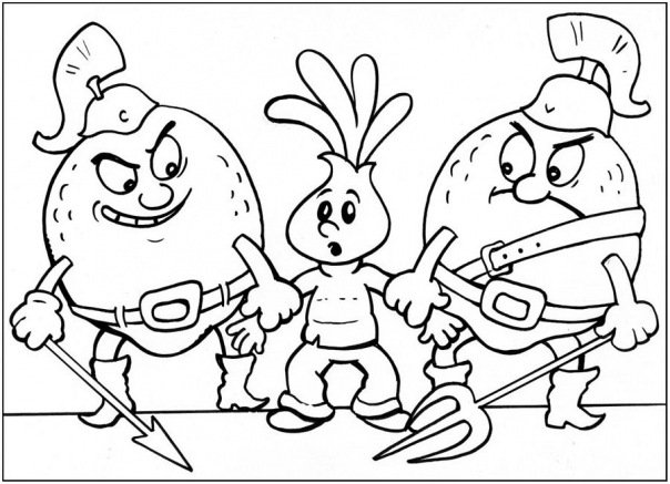 Раскраски по сказке Чиполлино