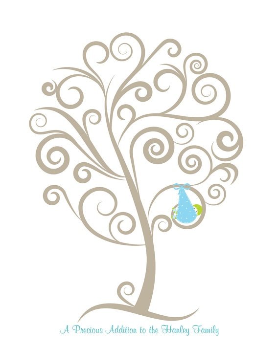 Дерево завитками