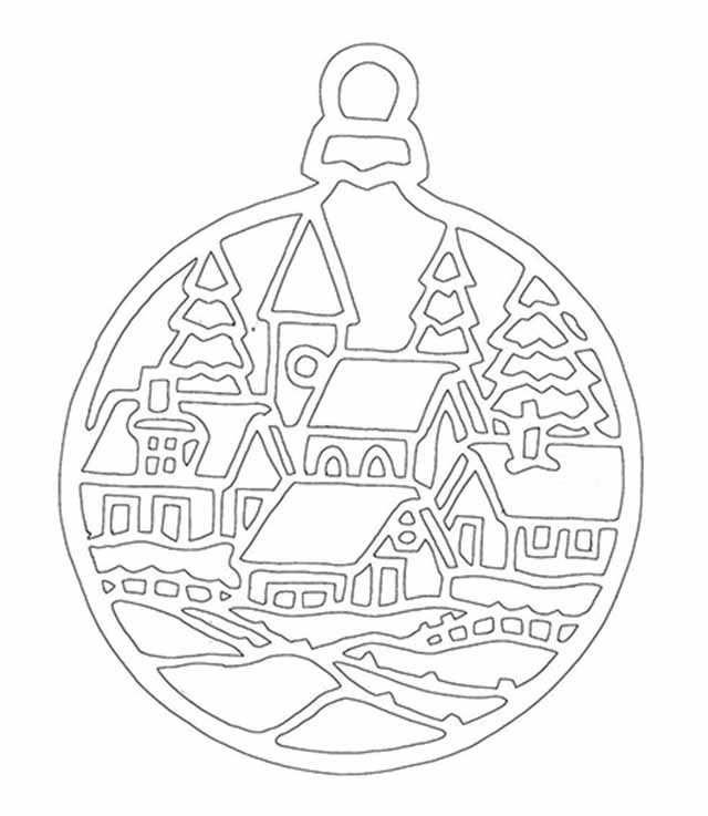 Вытынанки новогодние шары