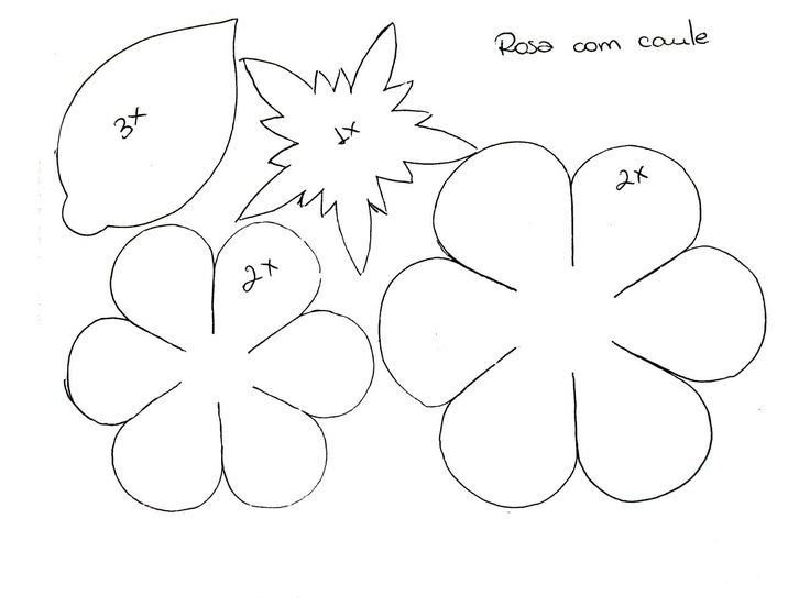 Трафареты цветов для поделок