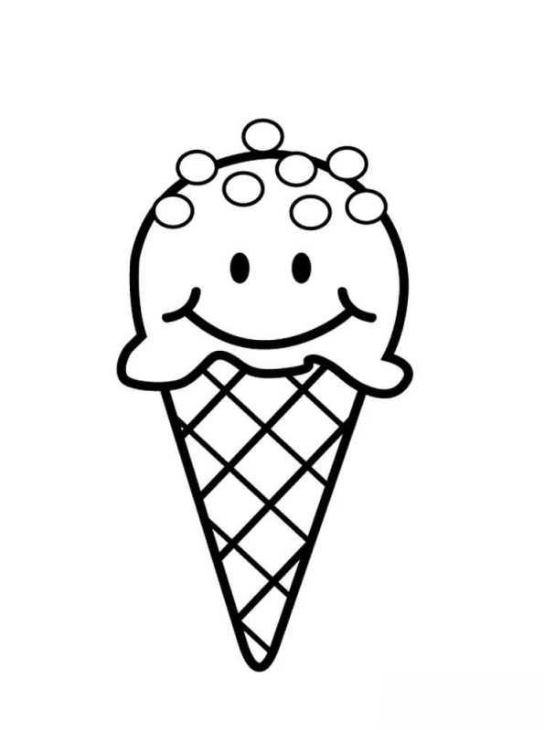 Мороженое раскраска для детей