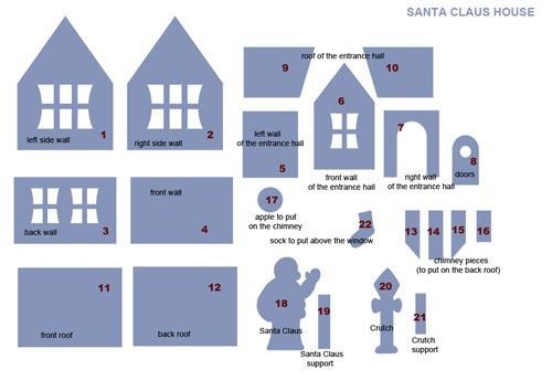 Пряничный домик трафарет