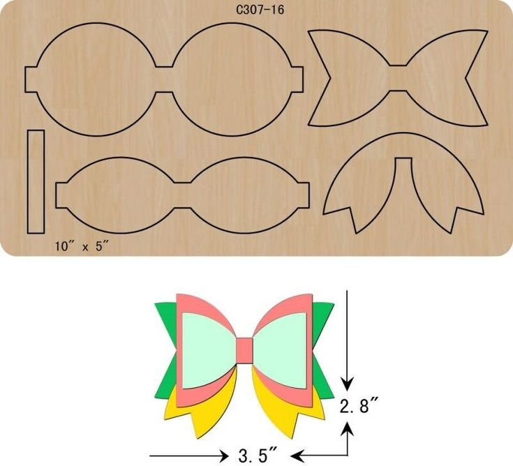 Бант трафарет