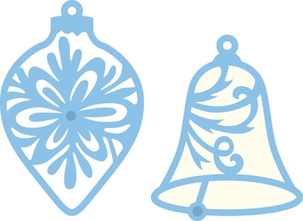 Трафарет колокольчика для вырезания