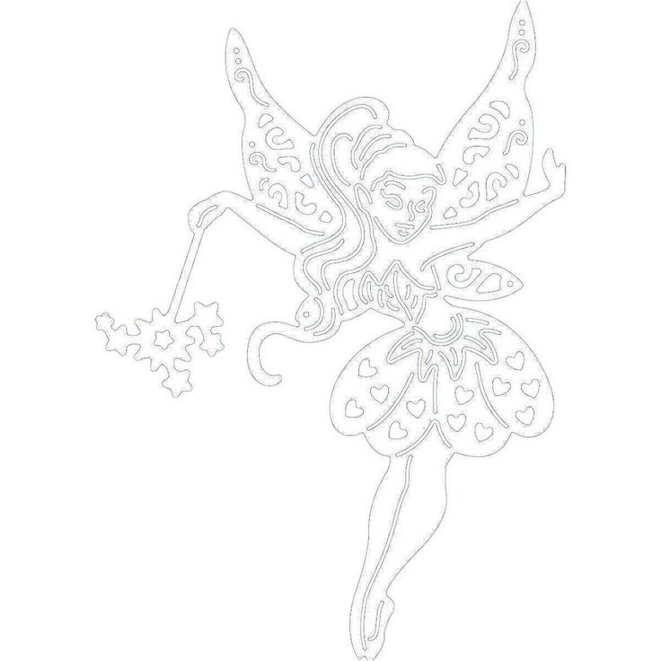 Трафарет феи на окно