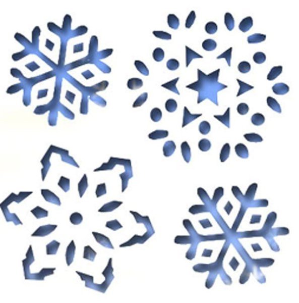 Снежинка трафарет для краски