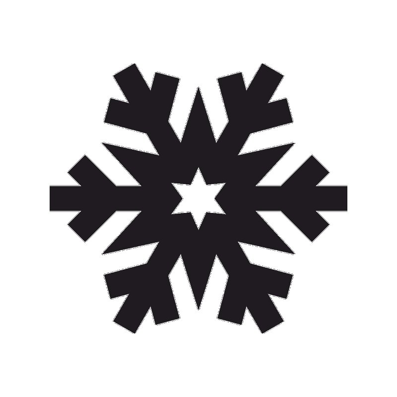 Снежинка силуэт