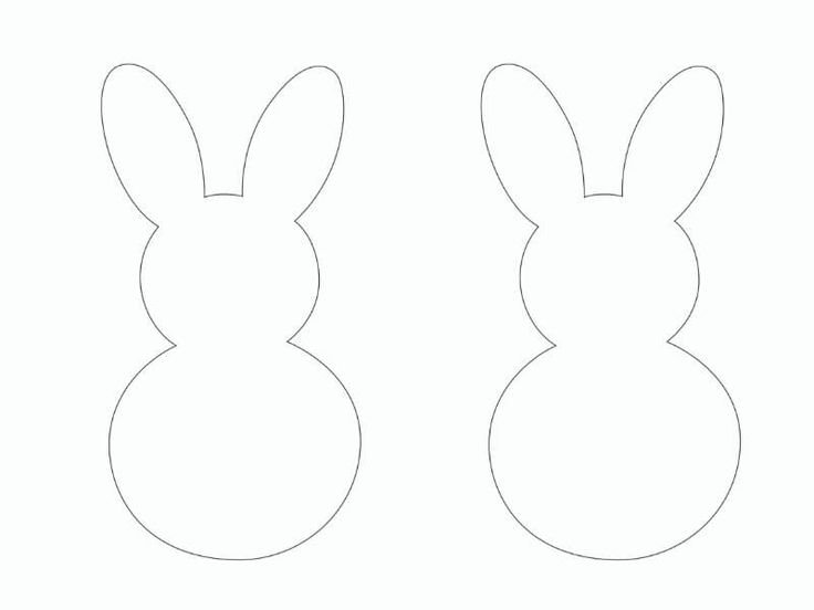 Трафарет зайца для аппликации