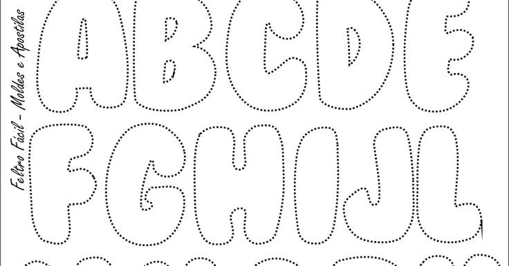 Шаблоны букв для фетра